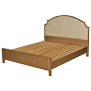 Gmax Wooden Bed With Soft Headboard 180x200 cm