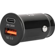 Manhattan 2Port Mini Car Charger Black