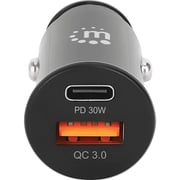 Manhattan 2Port Mini Car Charger Black