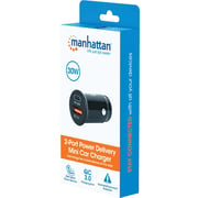 Manhattan 2Port Mini Car Charger Black