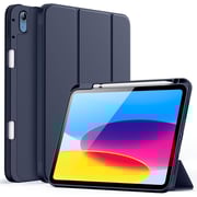 FITIT Protective iPad 10th Gen 10.9 Case, Slim Stand Smart Cover With Pencil Holder And Trifold Stand -Blue