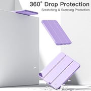 FITIT Protective iPad 10th Gen 10.9 Case, Slim Stand Smart Cover With Pencil Holder And Trifold Stand -Purple