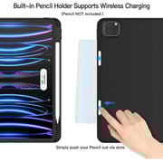FITIT Protective iPad 12.9 Case, Slim Stand Smart Cover With Pencil Holder And Trifold Stand -Black