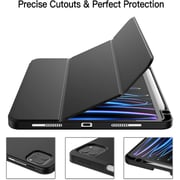FITIT Protective iPad 12.9 Case, Slim Stand Smart Cover With Pencil Holder And Trifold Stand -Black