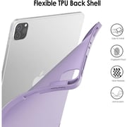 FITIT Protective iPad 12.9 Case, Slim Stand Smart Cover With Pencil Holder And Trifold Stand -Purple