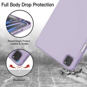 FITIT Protective iPad 12.9 Case, Slim Stand Smart Cover With Pencil Holder And Trifold Stand -Purple