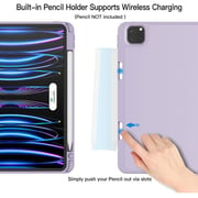 FITIT Protective iPad 129 Case Slim Stand Smart Cover With Pencil Holder And Trifold Stand -Purple