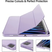 FITIT Protective iPad 12.9 Case, Slim Stand Smart Cover With Pencil Holder And Trifold Stand -Purple