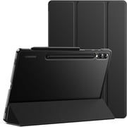 FITIT Protective Case for Galaxy S8/S9/S7FE, Slim Stand Smart Cover With Pencil Holder And Trifold Stand -Black