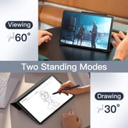 FITIT Protective Case for Galaxy S8/S9/S7FE, Slim Stand Smart Cover With Pencil Holder And Trifold Stand -Black