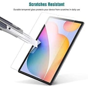 FITIT Screen protector for Galaxy Tab S6 Lite Edge to Edge Full Screen Coverage Anti Scratch Clear Tempered Glass