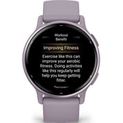 Garmin 010-02862-13 Vivoactive 5 Smartwatch Metallic Orchid Aluminum Bezel With Orchid Case And Silicone Band