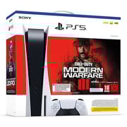 Sony PlayStation 5 Console (CD Version) White - Middle East Version with Call of Duty Modern Warfare III Game