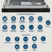 Beko Freestanding Dishwasher, 15 Place Settings, 11 Programs, A++ Energy Rating, Manhattan Grey - BDEN38533GC