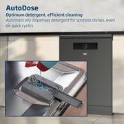 Beko Freestanding Dishwasher, 15 Place Settings, 11 Programs, A++ Energy Rating, Manhattan Grey - BDEN38533GC
