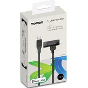 Momax 2-in-1 USB Cable 1.5m Black
