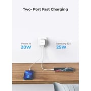 Blupebble 2-Port GaN Charger 45W White