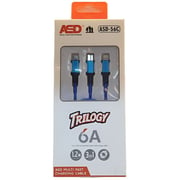ASD 3 in 1 Data Transfer And Charging Cable Trilogy ASD-56C - Black