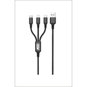 ASD 3 in 1 Data Transfer And Charging Cable Trilogy ASD-56C - Black