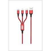 ASD 3 in 1 Data Transfer And Charging Cable Trilogy ASD-56C - Red