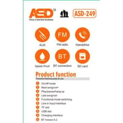 ASD Super Bass Portable Wireless Speaker AsSD-249 - Black