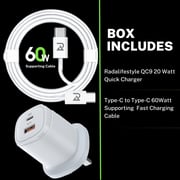 Radalifestyle QC 9 Fast Charger With Quick-Charge 20W & Type C Cable Included