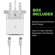 Radalifestyle QC 10 Fast Charger With Quick-Charge 25W & Type C Cable Included