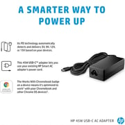 HP USB Type C Laptop Charger 45W Black