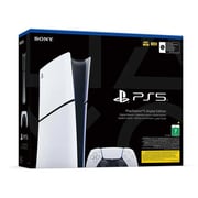 Sony PlayStation 5 Slim Console (Digital Version) White - International Version with Extra Controller