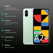 هاتف شاومي ريدمي A2+ بسعة 64 جيجا باللون الأخضر الفاتح، 4G