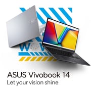 Asus Vivobook 14 (2022) Ultrabook - 12th Gen / Intel Core i5-1235U / 14inch FHD / 512GB SSD / 8GB RAM / Shared Intel Iris Xe Graphics / Windows 11 Home / English & Arabic Keyboard / Quiet Blue / Middle East Version - [X1404ZA-NK271W]