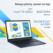 Asus Vivobook 14 (2022) Laptop - 12th Gen / Intel Core i5-1235U / 14inch FHD / 512GB SSD / 8GB RAM / Shared Intel Iris Xe Graphics / Windows 11 Home / English & Arabic Keyboard / Quiet Blue / Middle East Version - [X1404ZA-NK271W]