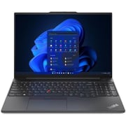 Lenovo ThinkPad E16 Gen 1 (2023) Laptop - 13th Gen / Intel Core i5-1335U / 16inch WUXGA / 512GB SSD / 8GB RAM / Shared Intel Iris Xe Graphics / Windows 11 Pro / English & Arabic Keyboard / Graphite Black / Middle East Version - [21JN001AGR]