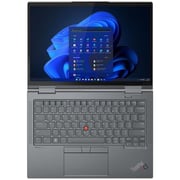 Lenovo ThinkPad X1 Yoga Gen 8 (2023) Laptop - 13th Gen / Intel Core i7-1355U / 14inch WUXGA / 512GB SSD / 16GB RAM / Shared Intel Iris Xe Graphics / Windows 11 Pro / English & Arabic Keyboard / Storm Grey / Middle East Version - [21HQ006BGR]