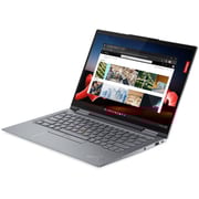 Lenovo ThinkPad X1 Yoga Gen 8 (2023) Laptop - 13th Gen / Intel Core i7-1355U / 14inch WUXGA / 512GB SSD / 16GB RAM / Shared Intel Iris Xe Graphics / Windows 11 Pro / English & Arabic Keyboard / Storm Grey / Middle East Version - [21HQ006BGR]