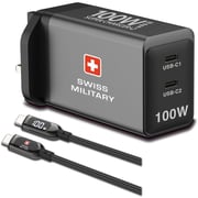 Swiss Military GaN II Charger 2m Black