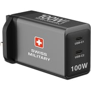 Swiss Military GaN II Charger 2m Black