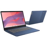 Lenovo IP Slim 3 Chrome 14M868 Laptop - MediaTek Kompanio 520 / 14inch FHD / 64GB eMMC / 4GB RAM / Shared ARM Mali-G52 2EE MC2 Graphics / Chrome OS / English Keyboard / Abyss Blue / International Version - [82XJ0000US]