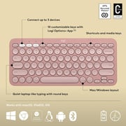 Logitech Pebble Keys 2 K380s Wireless Keyboard Rose