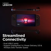 تابلت الألعاب المحمول لينيفو Legion Go 8APU1 ​​(2023) - أية إم دي رايزن Z1 Extreme / 8.8 بوصة WQXGA / 512 جيجا اس اس دي / 16 جيجا رام / جرافيك أية إم دي راديون المشتركة / ويندوز 11 هوم / أسود - [83E10030AX]