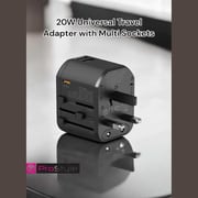 Pro Style Universal Travel Charger 20W Black