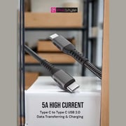 Pro Style USB-C To USB-C Cable 1.2m Black