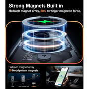 Torras Ostand Magnetic Case Black Titanium iPhone 15 Pro Max