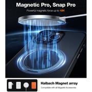 Torras Case With 360° Kickstand Matte Black iPhone 15 Pro Max