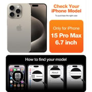 Torras Shockproof Magnetic Case Clear iPhone 15 Pro Max