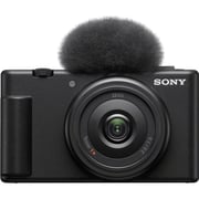 Sony ZV1F Mirrorless Camera Black + GPVPT2 Shooting Grip + Memory Card + Microphone