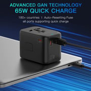 Protect Universal GaN Travel Adapter 65W Black