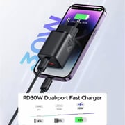 Joyroom 30W Dual Port USB-C Charger Black