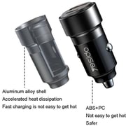 Yesido Y54 60W Fast Charging Car Charger | With TC to IP cable car cigarette lighting port charger adapter
