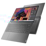Lenovo Yoga Slim 6 14IRH8 (2023) Ultrabook - 13th Gen / Intel Core i5-13500H / 14inch WUXGA / 512GB SSD / 16GB / Shared Intel Iris Xe Graphics / Windows 11 Home / English & Arabic Keyboard / Storm Grey / Middle East Version - [83E0002GAX]